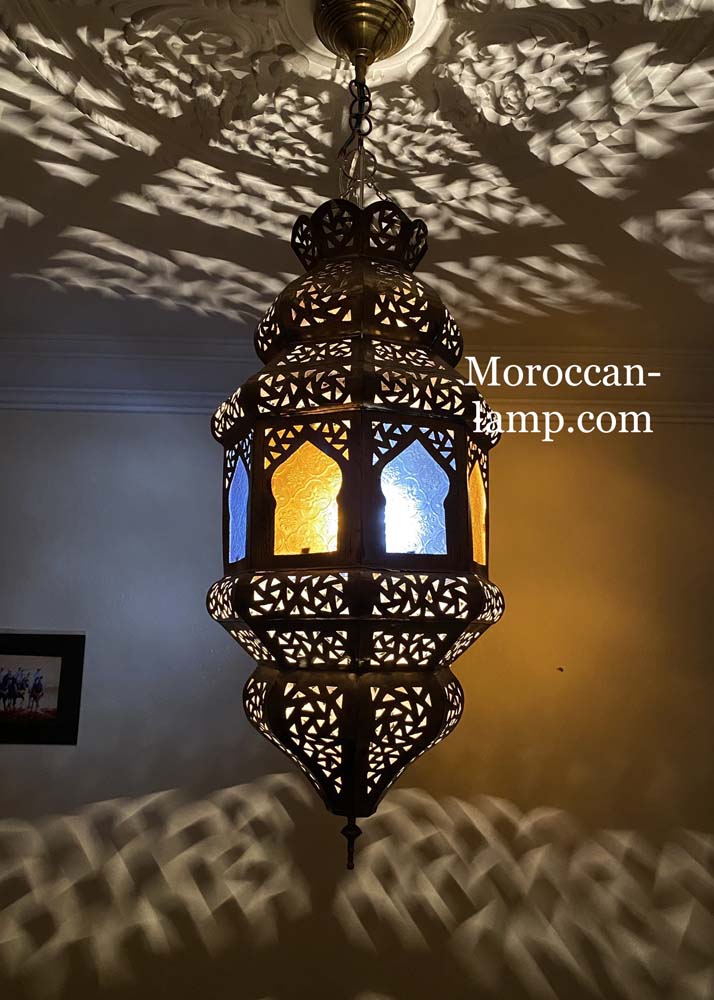 Plafonnier Marocain en Verre - Réf. 1252